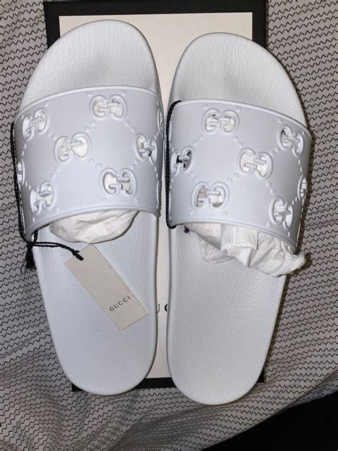 gucci womens slides white|Gucci slides for women cheap.